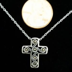 Sterling silver cute little cross necklace
